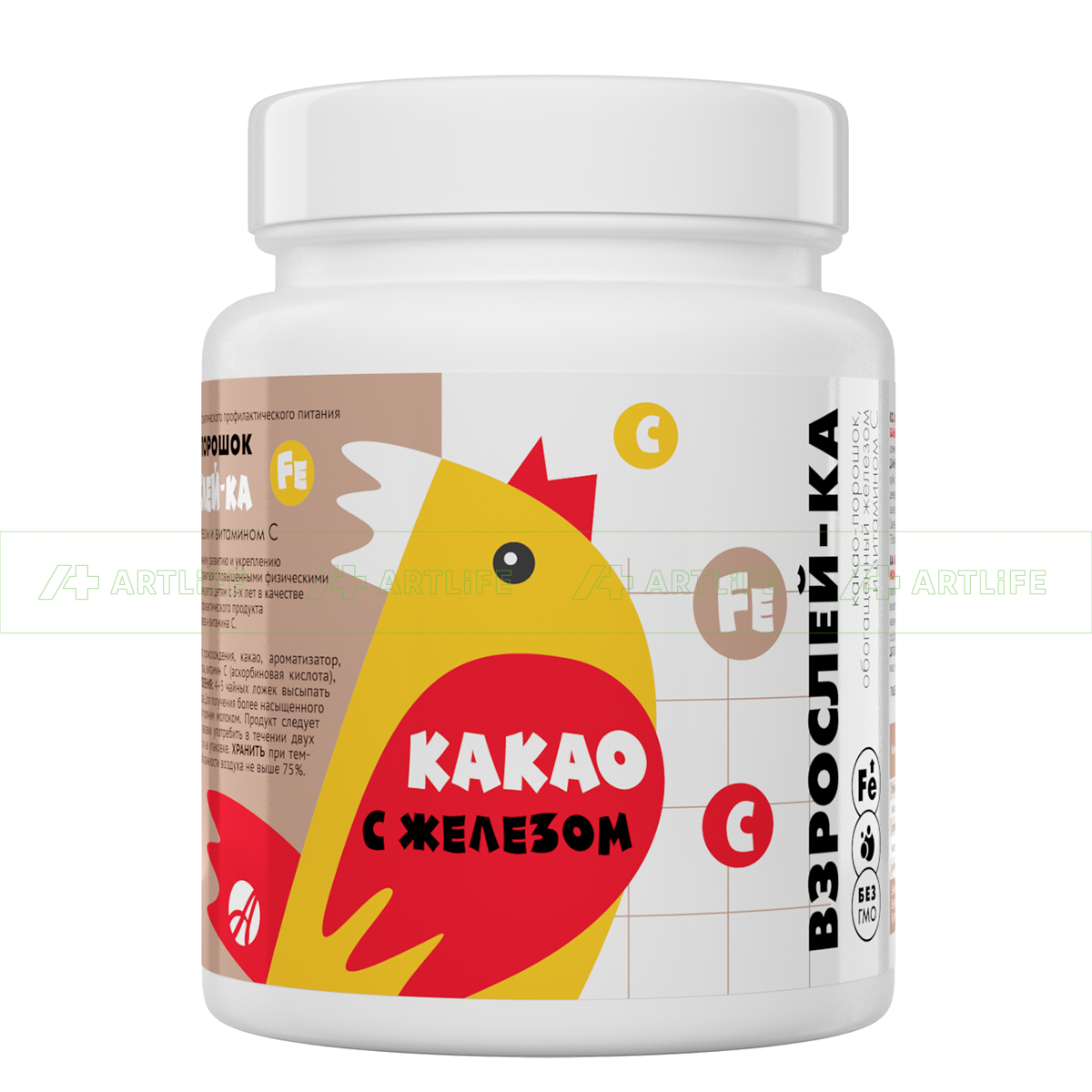 Какао "Взрослей-ка" с желязо, 400г
